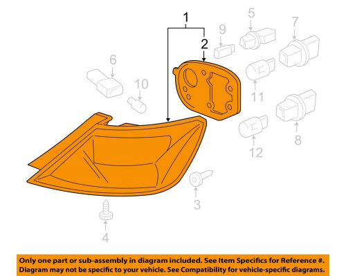 Honda oem 06-08 civic-tail lamp assembly left 33551svaa02