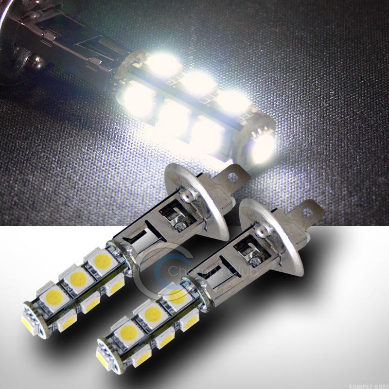 2pc white h1 socket 13x 5050 smd led head fog/driving light lamp bulbs dc 12v 11