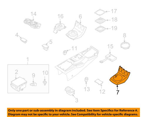 Nissan oem 06-08 350z center console-finish plate 96941cf45a