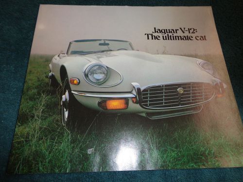 1972 jaguar v-12 sales brochure / original dealership folder