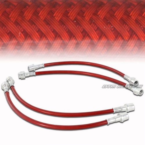 1998-2005 porsche carrera 911 966 front &amp; rear stainless steel brake line -red