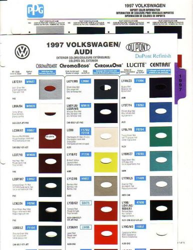 Sell 1997 VOLKSWAGEN AUDI GTI BEETLE JETTA GOLF PASSAT CABRIOLET PAINT ...