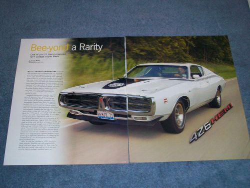 1971 dodge hemi super bee article &#034;bee-yond a rarity&#034;