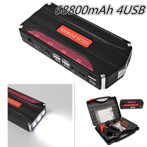 68800mah portable jump starter car battery charger mini power bank led light 12v