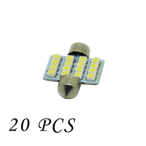 20x car interior festoon decorative light white 16 smd led 39*16 mm reading bulb