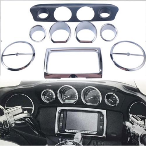 Inner fairing gauge radio trim kit for harley electra street tri glide 2014-2016