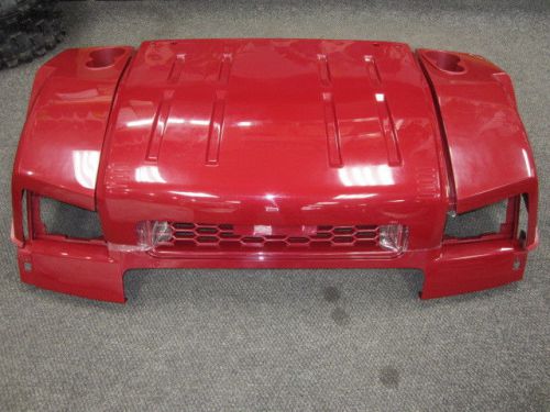 Kawasaki mule 4010 front fender front grill hood cupholder set red