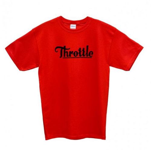 Large throttle magazine shirt red rodders jornal hot rod scta lakes auto racing