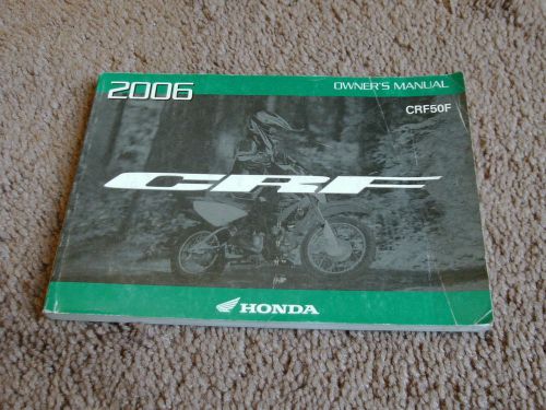 2006 honda motorcycle crf50f dirt bike owner&#039;s manual owners crf 50 f off-road