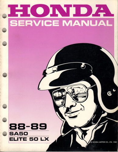 1988-1989 honda motorcycle sa50, elite 50 lx  service manual (437)