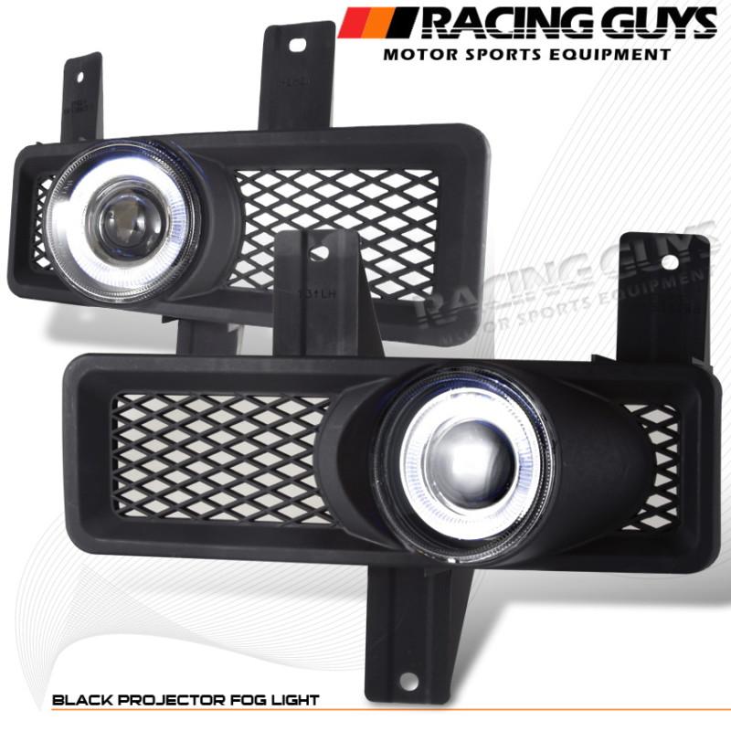 97 98 ford f150 halo porjector fog lights lamp pair euro angel eye mesh new