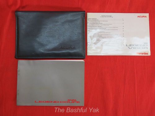 1993 acura legend coupe owners manual with case book set