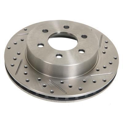 Summit racing brake rotor extreme iron drilled slotted drv side front dodge ea