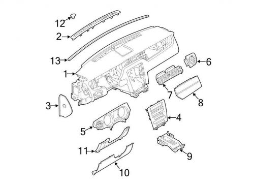 Ford oem dashboard air vent br3z6304388aa image 6