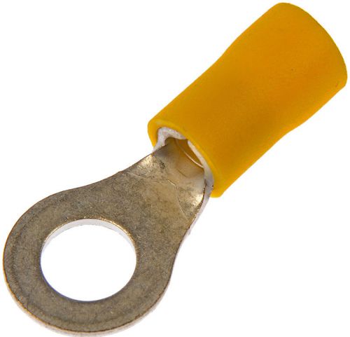 12-10 gauge ring terminal, 1/4 in., yellow - dorman# 85430