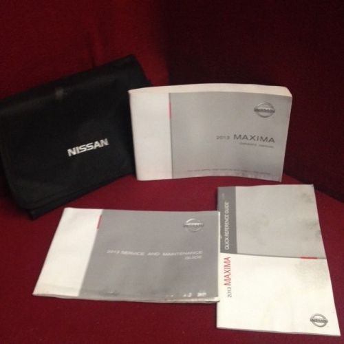 2013 nissan maxima owners manual with warranty and reference guide and case