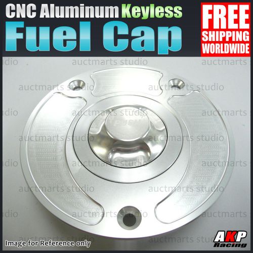 For suzuki gsx1300r hayabusa 08-12 cnc keyless fuel cap quick release silver sb