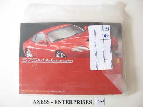 2003 ferrari 575 maranello owners manual technical instructions book d169 *new*