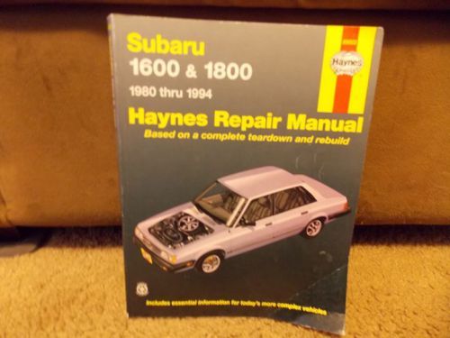 Subaru 1600 &amp; 1800 haynes repair manual