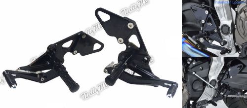 Cnc adjustable rearsets foot rest peg rear set black for yamaha mt-07 fz-07 rm04