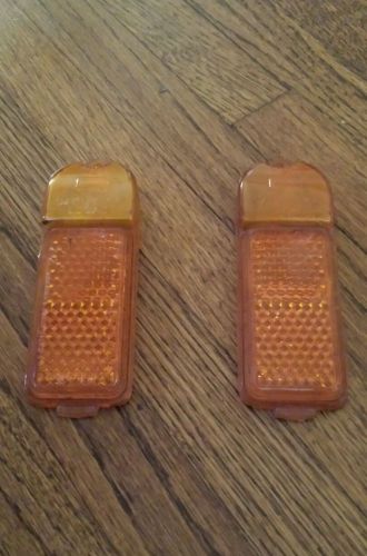 Jaguar series 1 pair of amber front side markers lenses