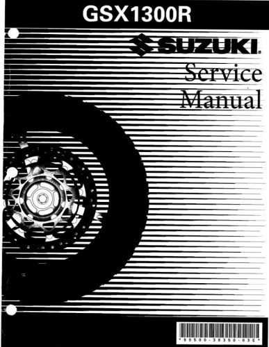 Suzuki gsx 1300r hayabusa service repair maintenance manual 2008 [*pdf*]