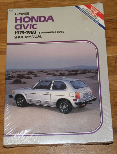 Clymer shop manual honda civic standard &amp; cvcc 1973-1983 new