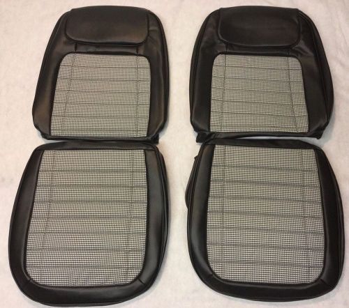 1968 chevrolet camaro front bucket seat covers black houndstooth pui z28 ss rs