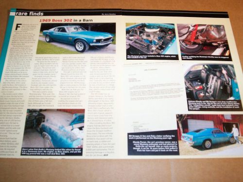 69 1969 ford boss 302 mustang rare finds magazine article