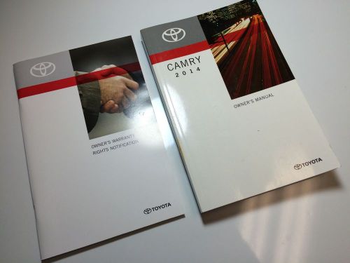 2014 toyota camry owners manual free priority shipping and handling!! #0086