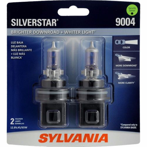 Sylvania 9004 silverstar high performance halogen headlight bulb, (pack of 2)