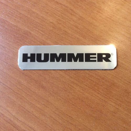 Hummer glossy aluminum sticker size 2&#034;x0.5&#034;(50.8x12.7 mm) thickness 0.02&#034;