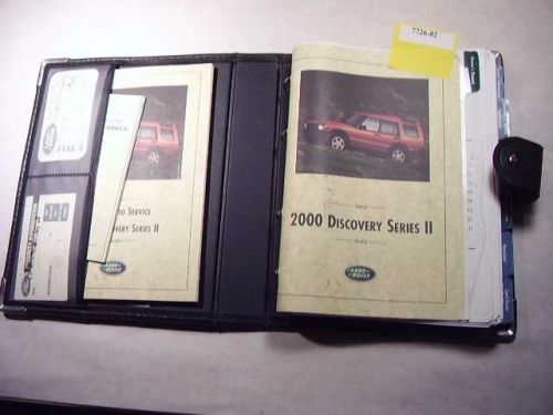 2000 land rover discovery series ii owners manual 7726-02