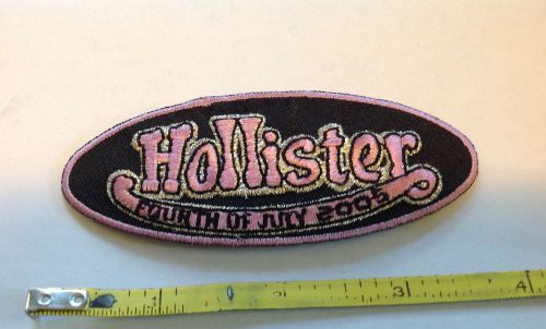 Rare ~ hollister fourth of july freedom rally 2005 ladies bike patch pink silver