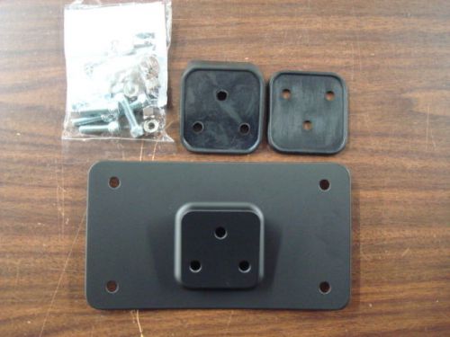 Curved black lay down license plate mount for harley davidson models