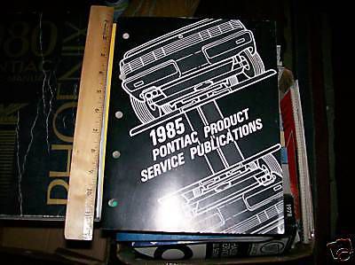 Vintage softcover 1985 pontiac product service publications book