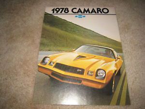 1978 chevrolet camaro rally type lt z28 sales brochure dealer auto literature