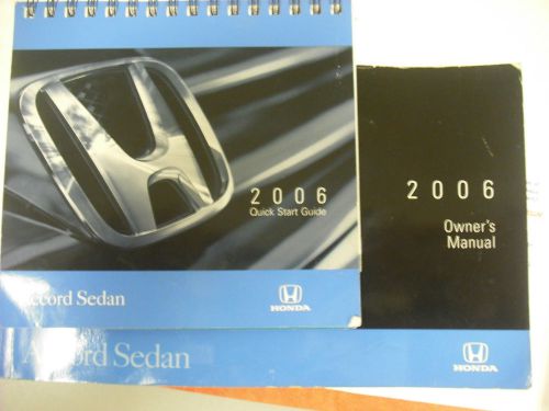 2006 honda accord    owners manual &amp; quick ref