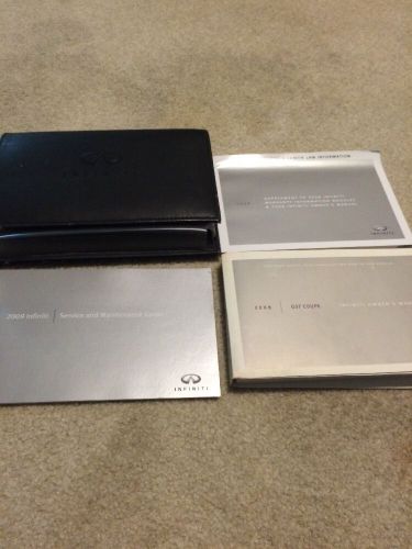 2008 infiniti g37 coupe oem owner&#039;s owners manual set with case