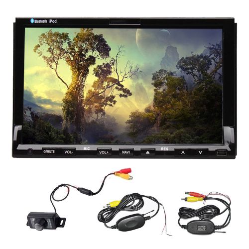 Wireless camera+7&#039;&#039; hd touchscreen 2 din car stereo dvd mp3 player auto fm radio