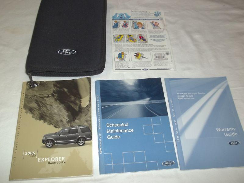 2005 ford explorer owner's manual 5/pc.set & black ford convenient zippered case