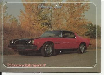 &#039;77 camaro rally sport lt- #8 &#034;chrome card&#034; out of sub set from &#039;92 set