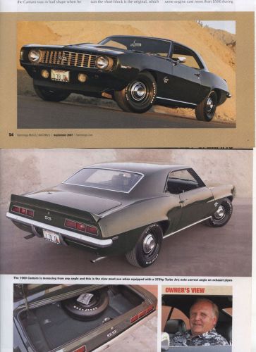 1969 chevrolet camaro ss  restoration  6  pg color article