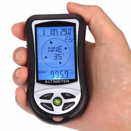 8 in1 digital compass altimeter barometer thermo temperature clock calendar