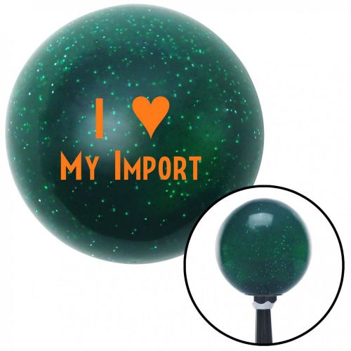 Orange i &lt;3 my import green metal flake shift knob  with 16mm x 1.5 insert early