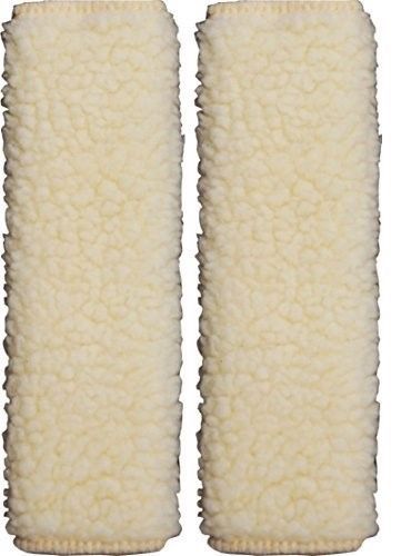 Simulated sheepskin seat belt shoulder pads (beige) - sojoy rpm-434