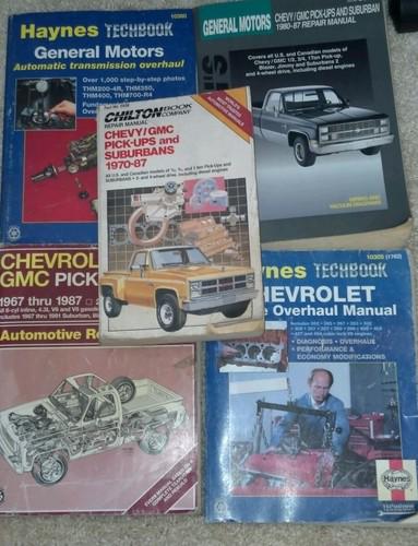  5 chilton's haynes  chevy/gmc pick-ups and suburbans 1970-1987 repair manual 