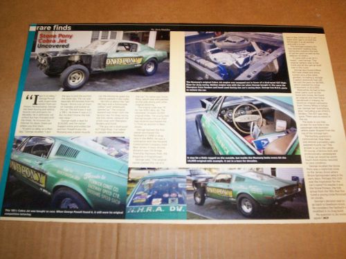 1968 ford mustang r code 428 cobra jet gt magazine article