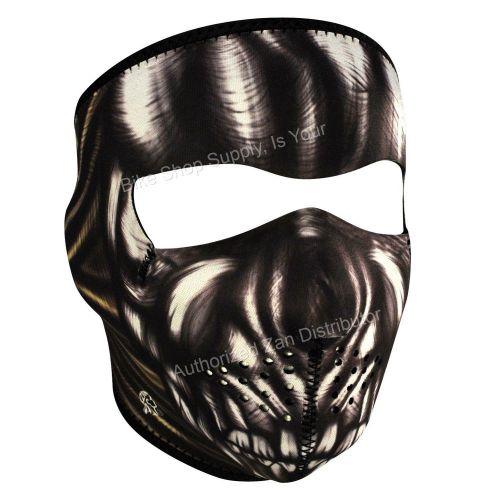 Zan headgear wnfm083, neoprene full mask, reverses to black, ancient skull mask