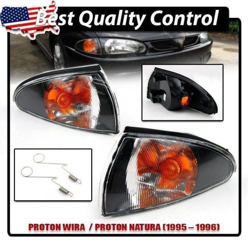 1~pairs blinker black face corner light lamp for proton persona satria m21 wira